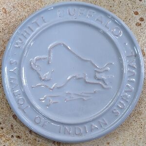 Frankoma | Baby Blue Buffalo Ceramic Trivet